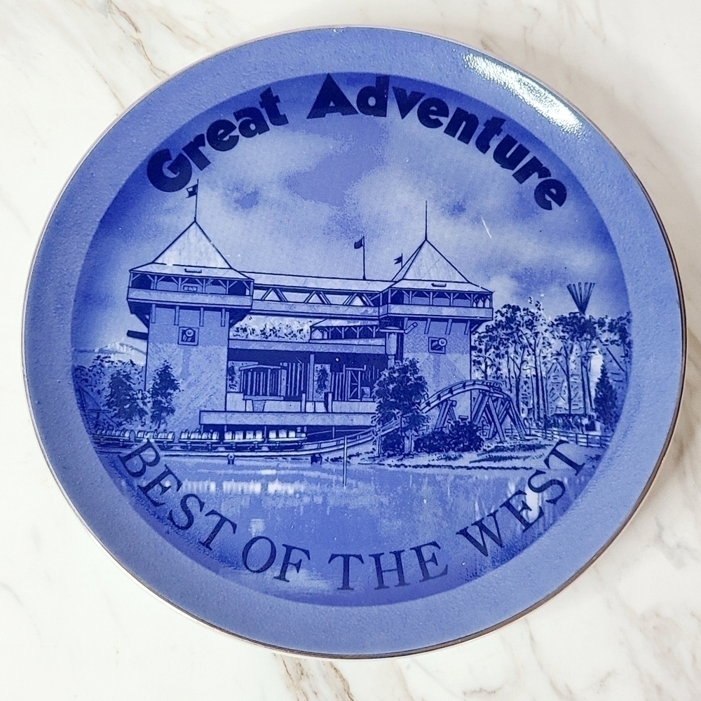 Vintage Great Adventure Best of the West Roller Coaster Souvenir Plate